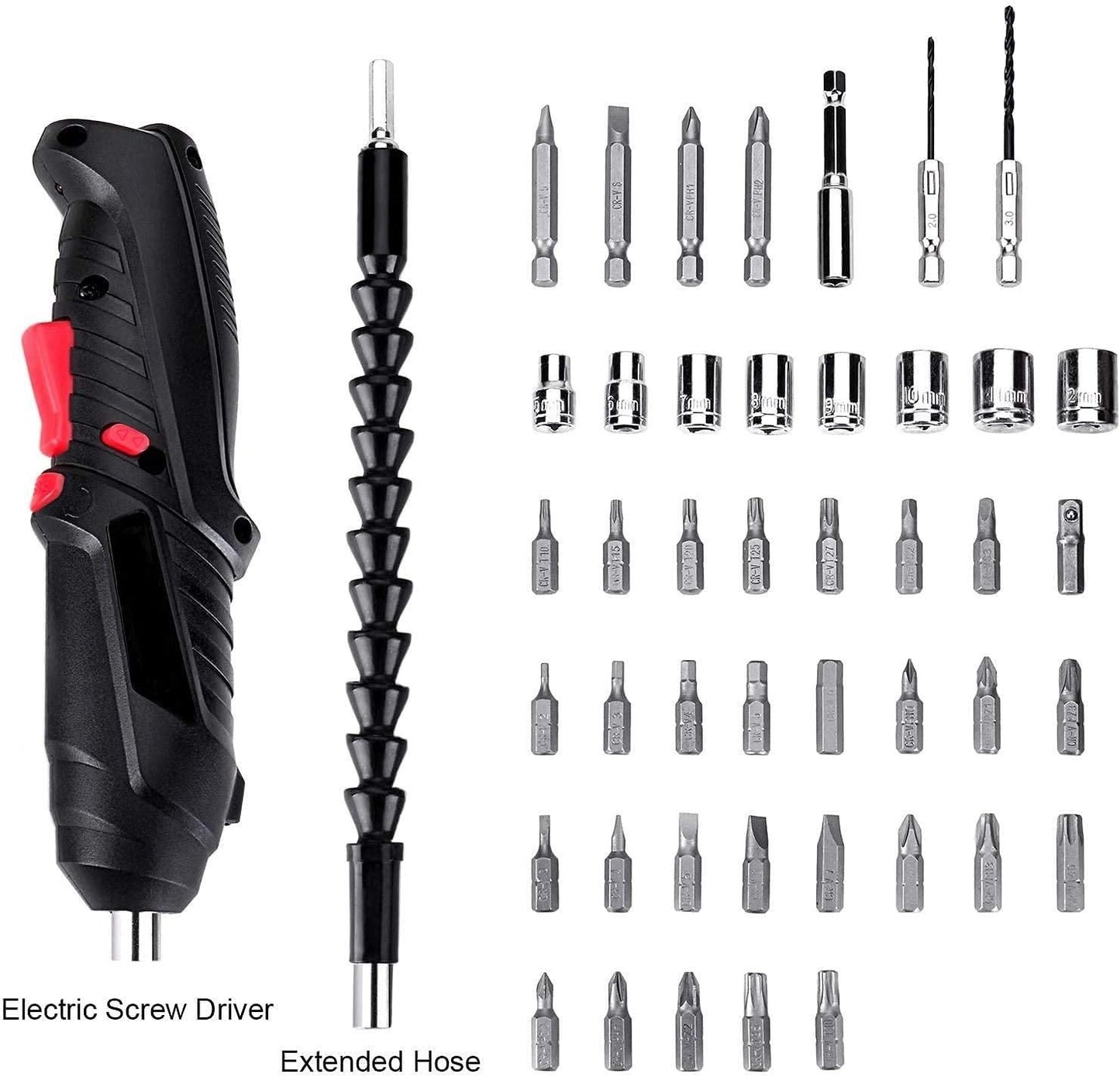 Precision Electric Screwdriver Set β 47-in-1 Magnetic Bit Kit with Rechargeable Metal Handle