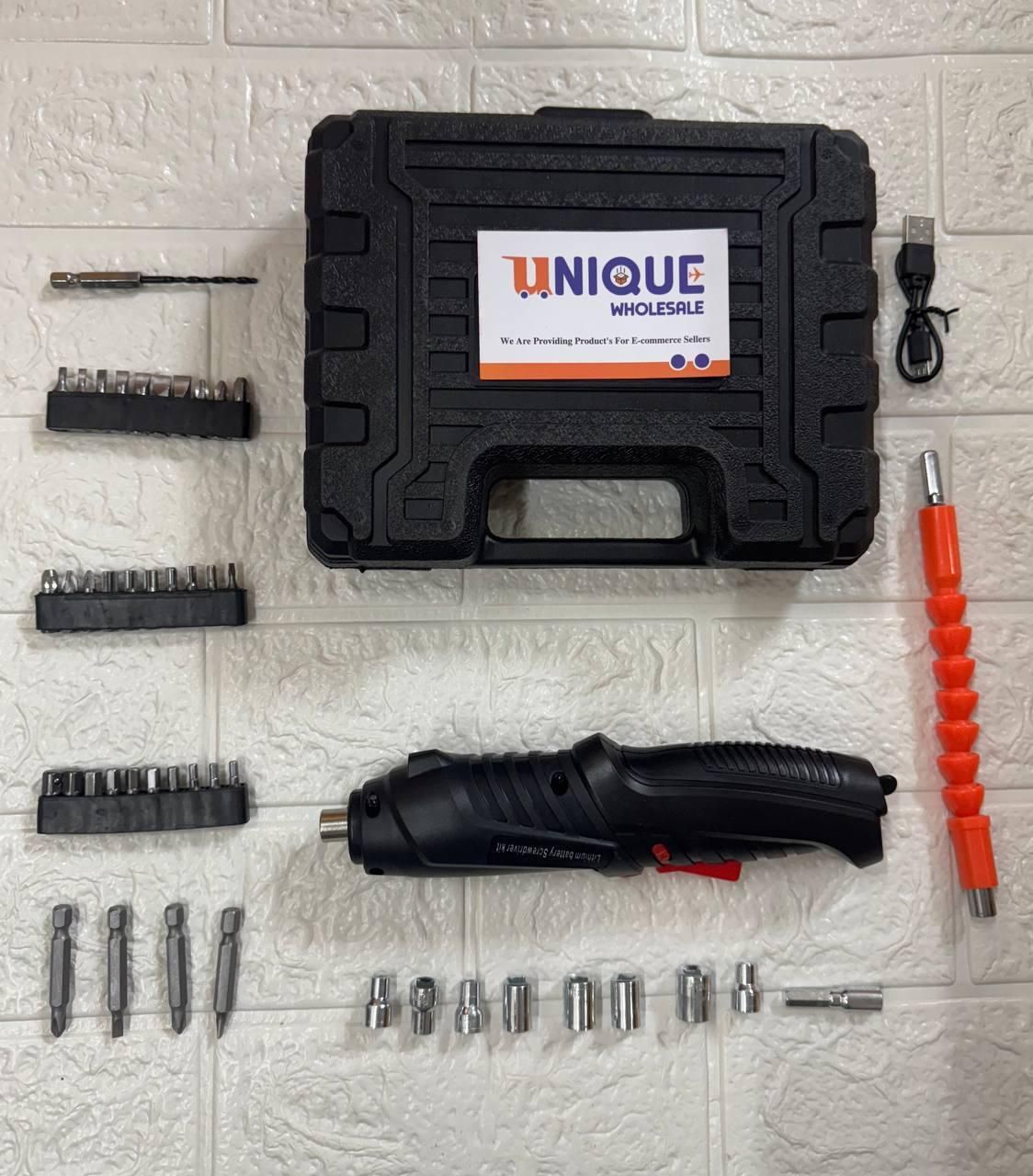 Precision Electric Screwdriver Set β 47-in-1 Magnetic Bit Kit with Rechargeable Metal Handle