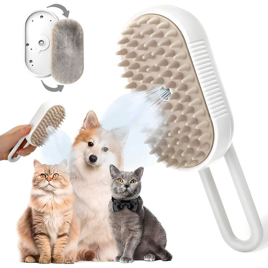 Pet Steam Brush – Gentle Grooming for Dogs & Cats