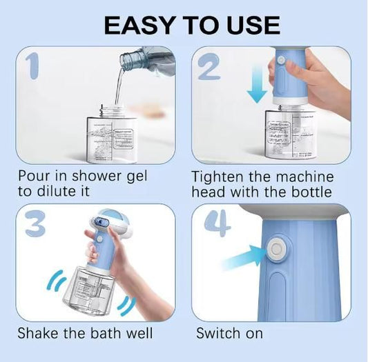 Rechargeable Pet Cleaning Foam Machine – Gentle Foaming Bath Dispenser for Dogs & Cats