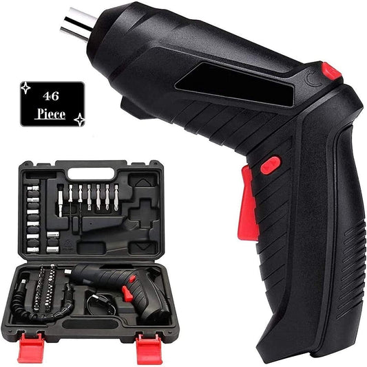 Precision Electric Screwdriver Set – 47-in-1 Magnetic Bit Kit with Rechargeable Metal Handle