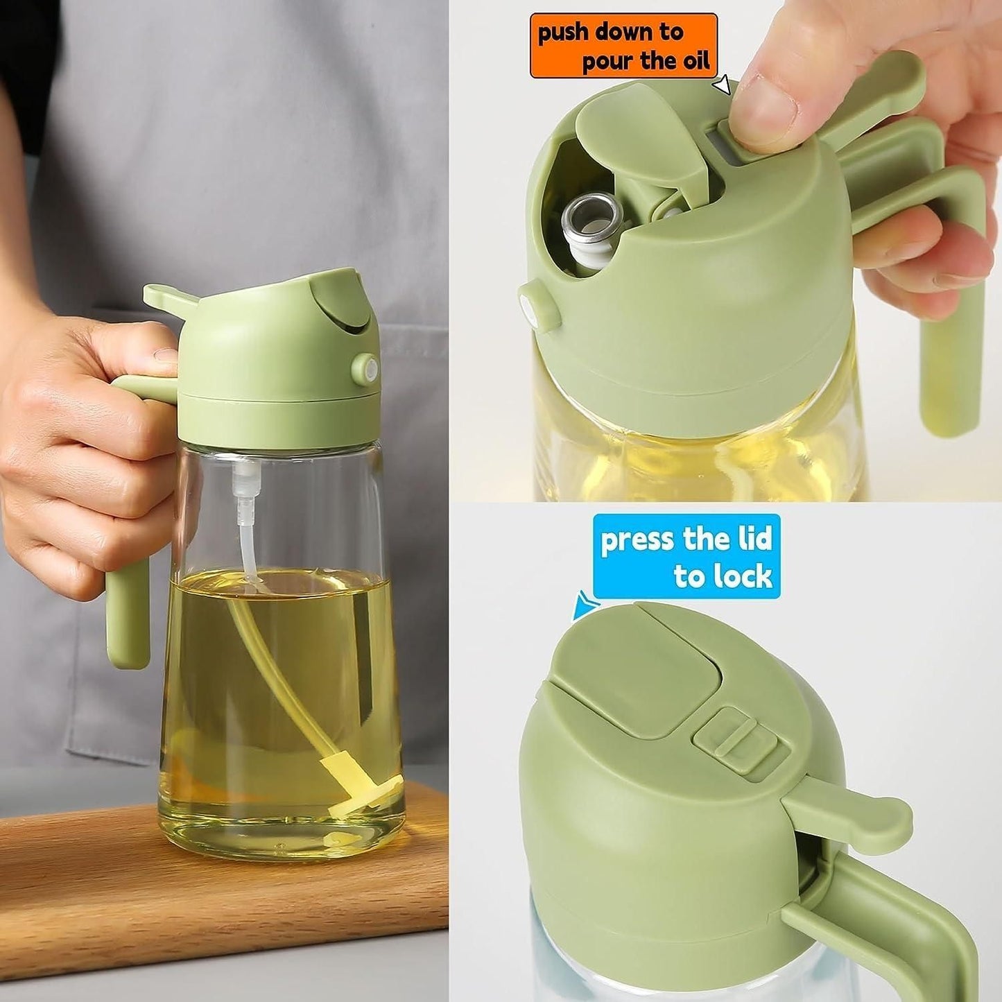 Multipurpose 500ml Oil Sprayer – For Olive Oil, Vinegar & More