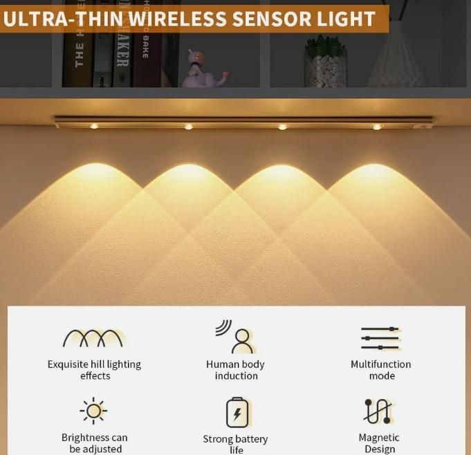 LED PIR Motion Sensor Cabinet Light with USB Rechargeable Battery – Wireless, Magnetic Mount, Warm White 3500K - Tech Haven#LED PIR Motion Sensor Cabinet Light with USB Rechargeable Battery – Wireless, Magnetic Mount, Warm White 3500KTech Haven