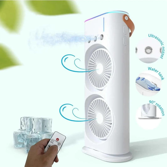 Portable Double - Ended Mist Spray Fan – Dual Fans with Adjustable Speeds and Humidifier - Tech Haven#Portable Double - Ended Mist Spray Fan – Dual Fans with Adjustable Speeds and HumidifierTech Haven